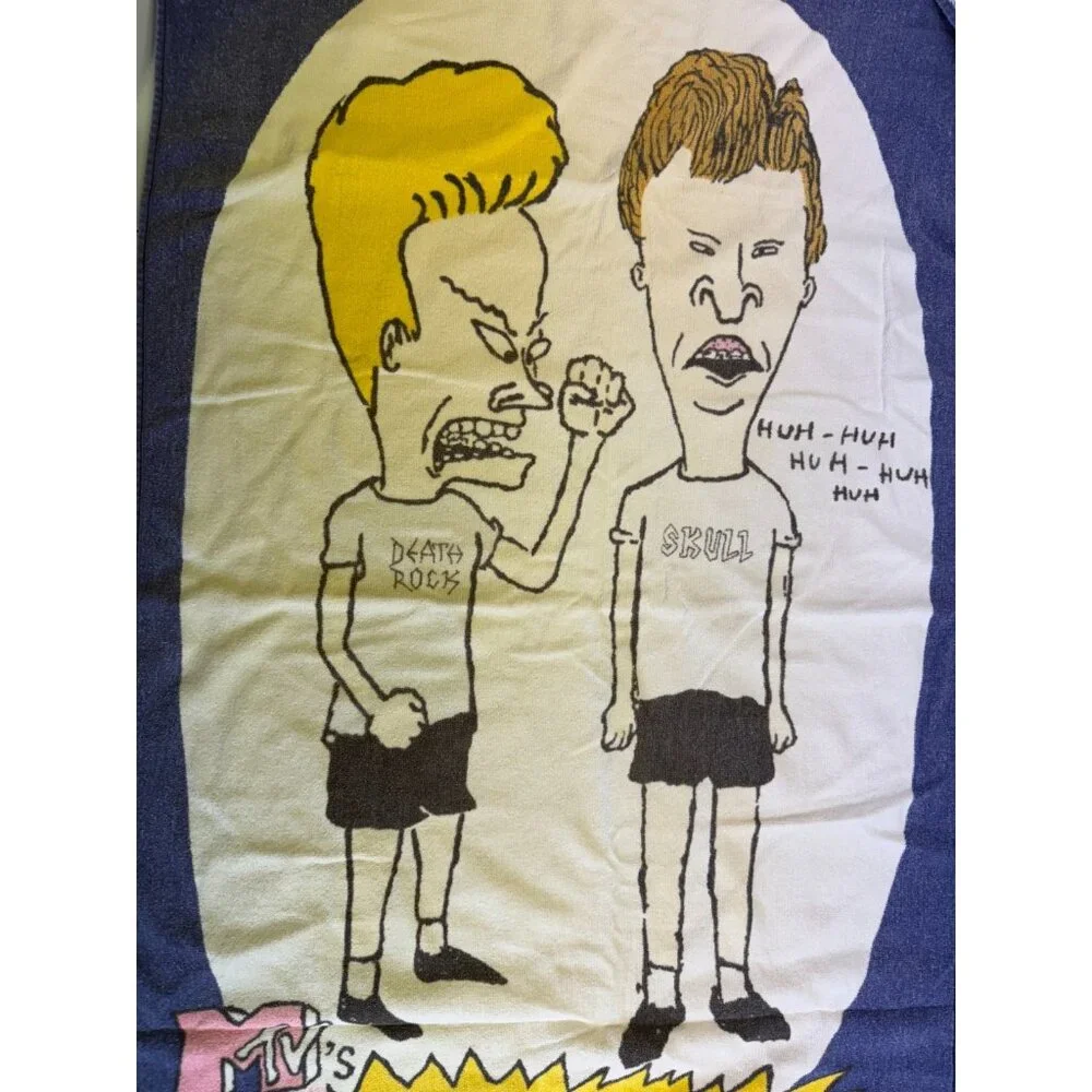 Vintage 1993 Beavis & Butthead Beach Towel MTV 28